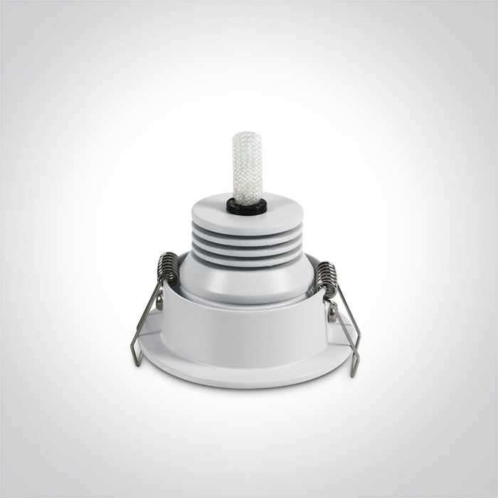 1W/3W LED įleidžiamas pakreipiamas šviestuvas, baltas, 3000K, 11103B/W/W