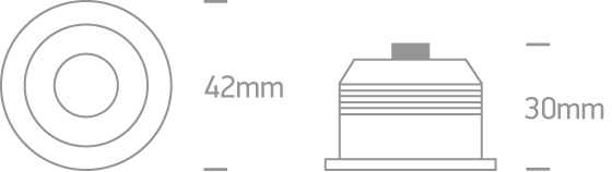 1W/3W LED įleidžiamas šviestuvas, aliuminio sp., 3000K, 10103B/AL/W