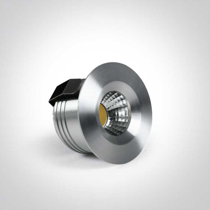 1W/3W LED įleidžiamas šviestuvas, aliuminio sp., 3000K, 10103B/AL/W