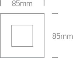 1W LED įleidžiamas sieninis šviestuvas, 3000K, 68006N/W