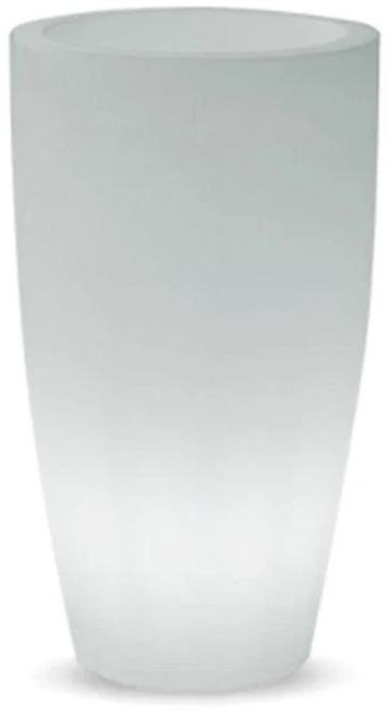 1W LED įkraunamas šviestuvas - gėlių vazonas BAMBU 90 BATTERY, baltas, 6000K/RGB, IP54, su USB jungtimi, dimeriuojamas