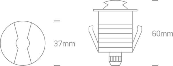 1W LED įleidžiamas į žemę šviestuvas, aliuminio sp., 3000K, 69042B/AL/W