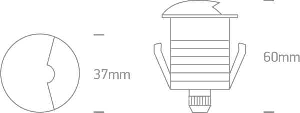 1W LED įleidžiamas į žemę šviestuvas, aliuminio sp., 3000K, 69042A/AL/W