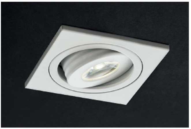 1W LED įleidžiamas pakreipiamas šviestuvas MT 120 LED, baltas, 4000K