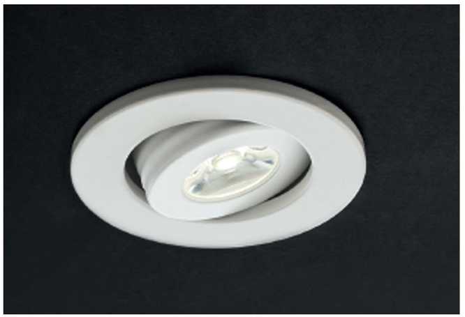 1W LED įleidžiamas pakreipiamas šviestuvas MT 119 LED, baltas, 4000K