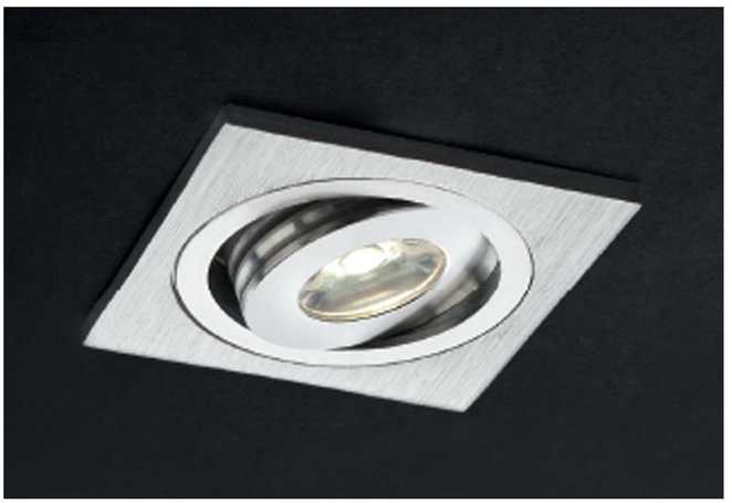 1W LED įleidžiamas pakreipiamas šviestuvas MT 120 LED, aliuminio sp., 4000K
