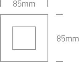 1W LED įleidžiamas sieninis šviestuvas, 3000K, 68006N/W