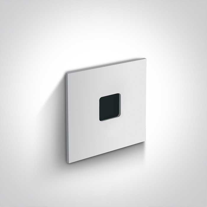 1W LED įleidžiamas sieninis šviestuvas, baltas, 3000K, 68004A/W/W