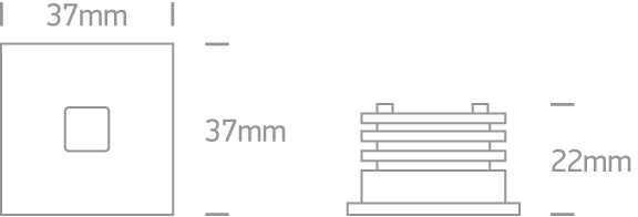 1W LED įleidžiamas sieninis šviestuvas, baltas, 3000K, 68004A/W/W