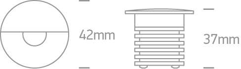 1W LED įleidžiamas sieninis šviestuvas, aliuminio sp., 3000K, 68070/AL/W
