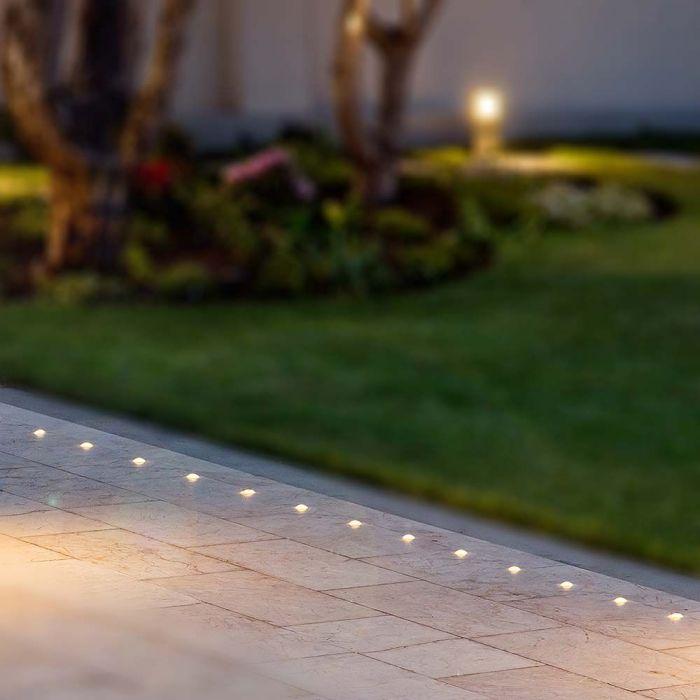 V-tac 1W LED įmontuojamas grindinio šviestuvas, juodas, 3000K, IP67