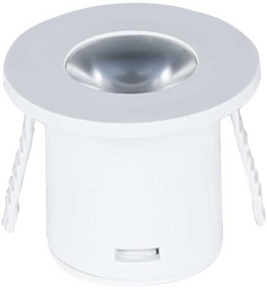 1W LED įmontuojamas spintelės šviestuvas, baltas, 3000K