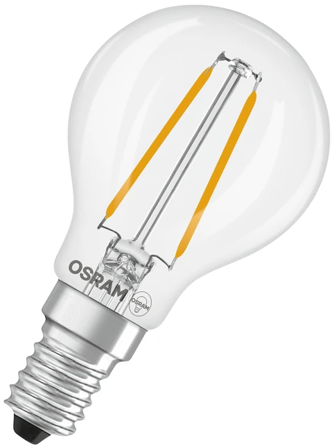 Osram 1W LED lemputė RETROFIT CLASSIC P, E14, skaidri, 300°, 2700K