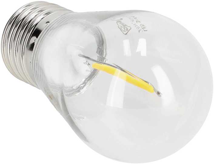 1W LED lemputė ST45, E27, skaidri, 2700K, 220°