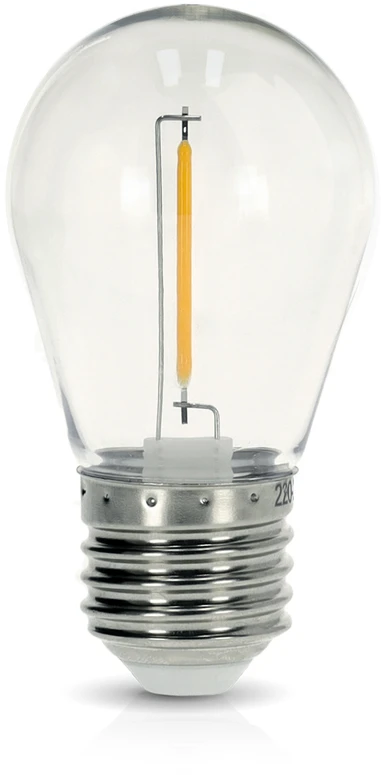 1W LED lemputė ST45, E27, skaidri, 2700K, 220°