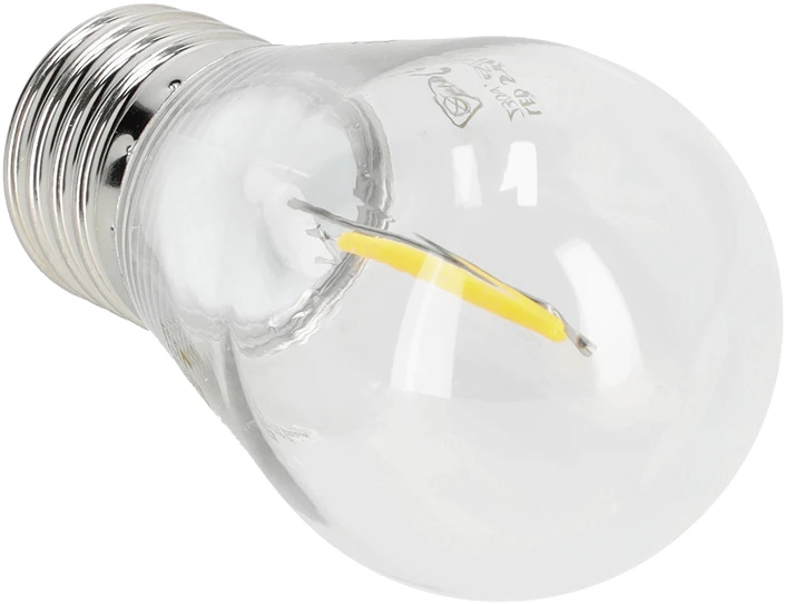 1W LED lemputė ST45, E27, skaidri, 2700K, 220°