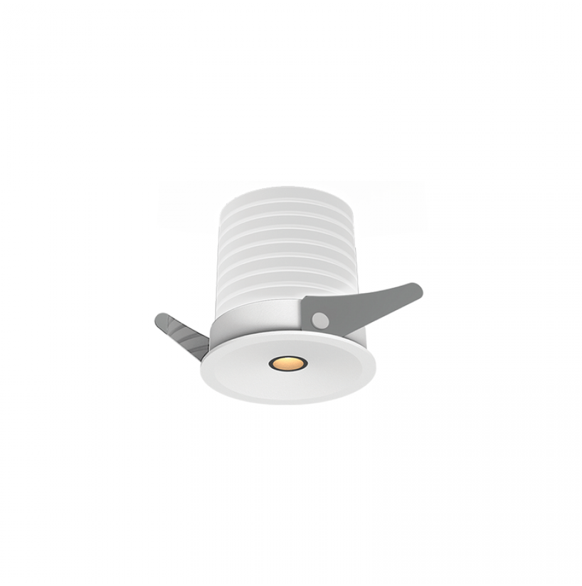 1x6W LED įleidžiamas šviestuvas, baltas, 3000K, IP44, S171
