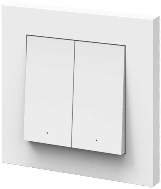 2 pozicijų sieninis šviestuvų valdymo pultas SMART+ WIFI, baltas