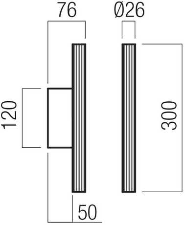 2 x 5W LED sieninis šviestuvas NIKOS, matinės aukso sp., 3000K, 01-3848