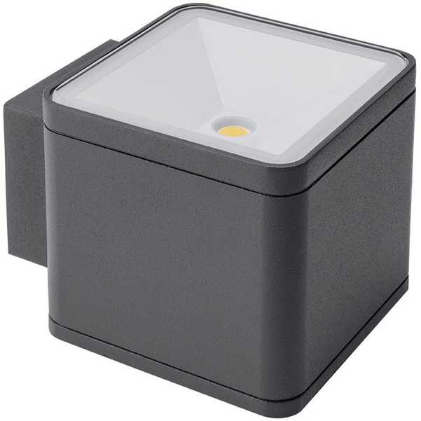2 x 6W LED sieninis lauko šviestuvas BETA, tamsiai pilkas, 3000K, IP54, 9065
