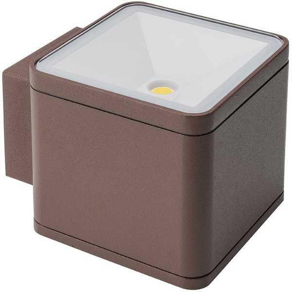 2 x 6W LED sieninis lauko šviestuvas BETA, tamsiai rudas, 4000K, IP54, 9068