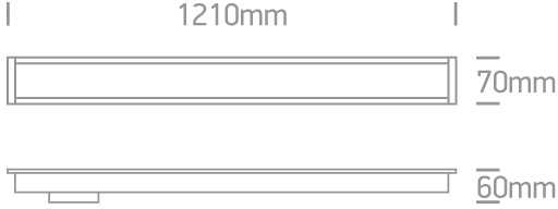 20-40W LED įleidžiamas linijinis šviestuvas, baltas, 3000/4000/5000K, 38152R/W/V