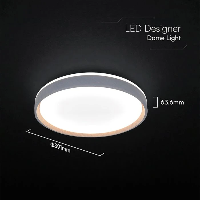 Lubinis šviestuvas 20/40W LED paviršinis šviestuvas, medžio sp., 3000-6500K, dimeriuojamas