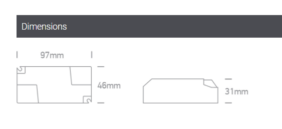 8,4-14,7W 200/250/300/350mA LED maitinimo šaltinis, dimeriuojamas, 89016UT