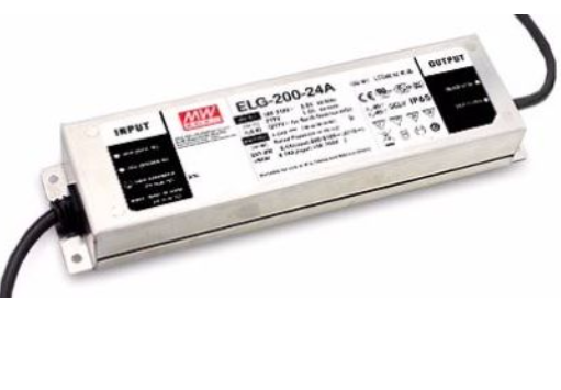 200W impulsinis maitinimo šaltinis Mean Well, 24V, 8.4A, PFC, IP67, valdomas DALI