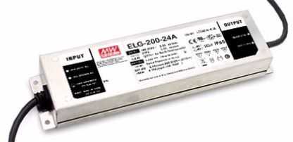 200W LED impulsinis maitinimo šaltinis MEAN WELL, 24V, 8.4A, IP65, PFC, reguliuojamas