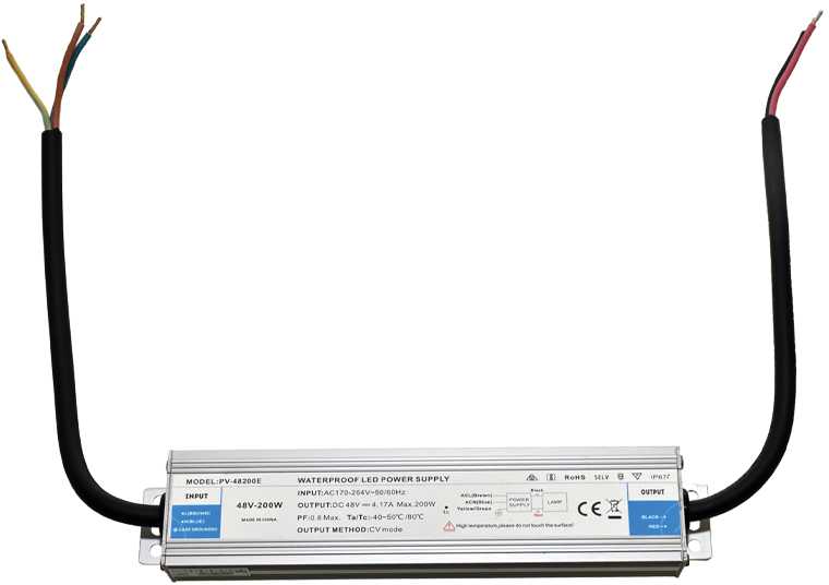 200W LED maitinimo šaltinis, 48V, IP67, 00/8126