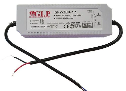 GLP 200W LED Maitinimo šaltinis GPV 12V IP67