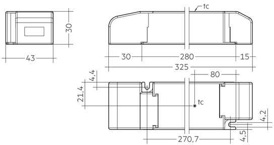 200W LED maitinimo šaltinis TRIDONIC, 48V, PWM