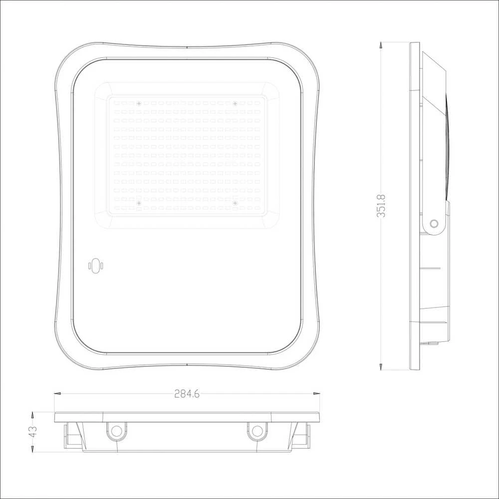 Pakabinamas šviestuvas 200W LED prožektorius su saulės baterija BARES, pilkas, 4000K