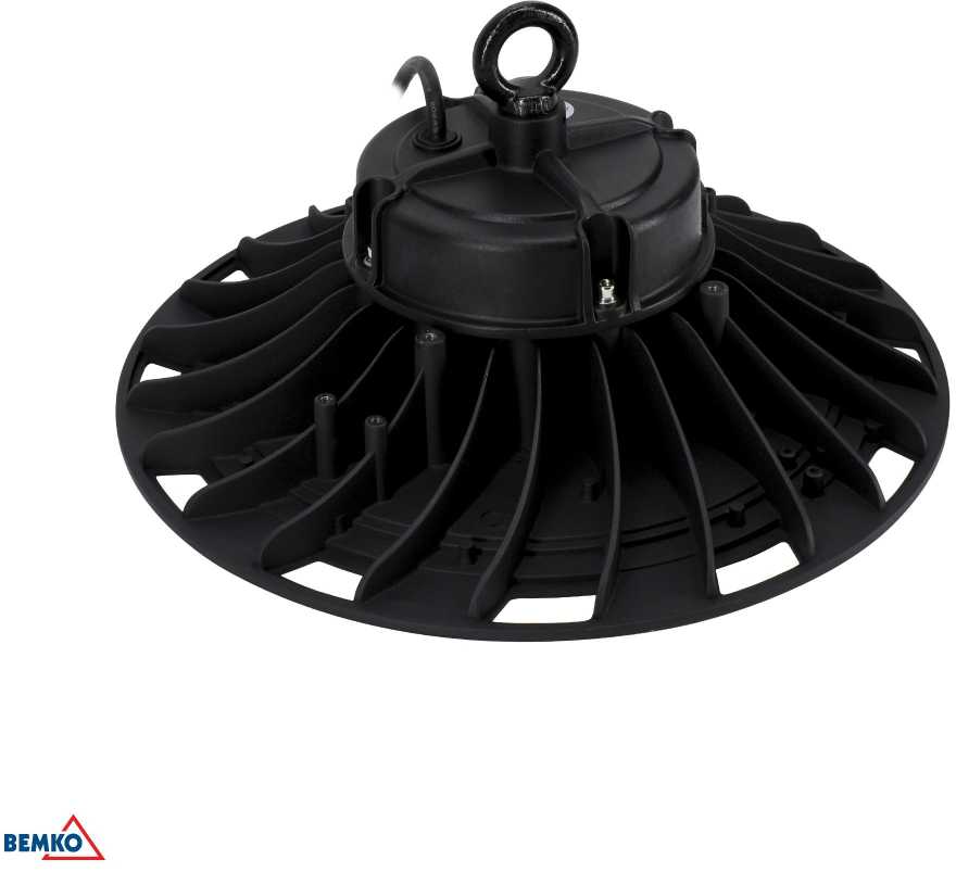 200W LED UFO šviestuvas PARIT, juodas, 4000K, IP65, 90°