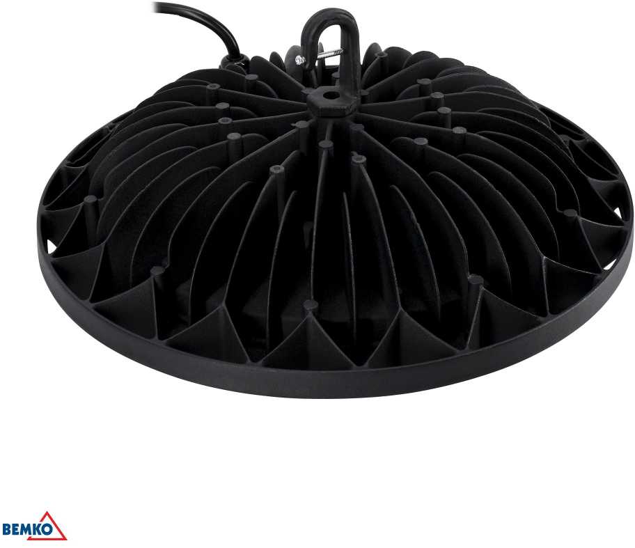Bemko 200W LED UFO šviestuvas VOYAGER, juodas, 4000K, IP65, 110°
