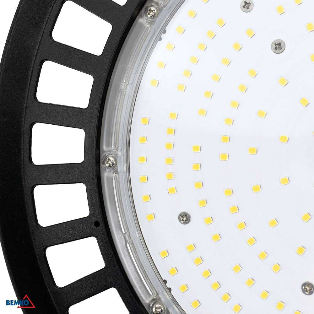 200W LED UFO šviestuvas VOYAGER, juodas, 4000K, IP65, 120°