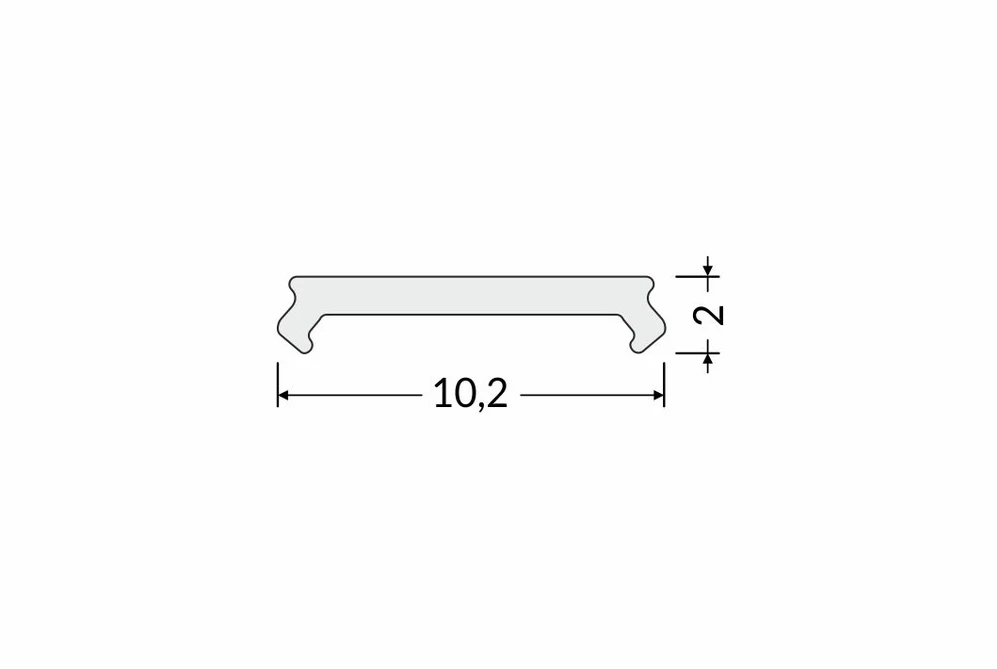 20m LED juostos profilio dangtelio C2 CLICK, baltas
