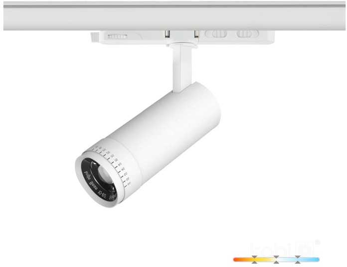 20W akcentinis šviestuvas į 3 fazių bėgelius LED NEXTRACK VISION, baltas, 3000/4000/5000K, 30-60°