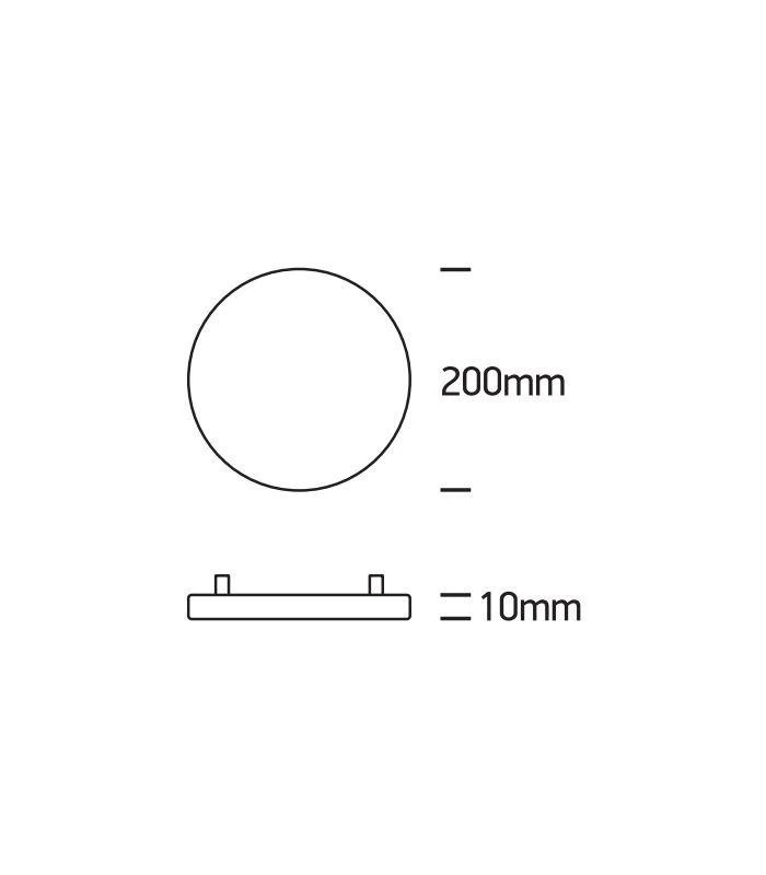 20W įleidžiama panelė, balta, 3000K, 10120CE/W