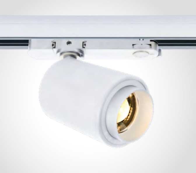 20W LED akcentinis bėgelio šviestuvas, baltas, 4000K, reguliuojamas šviesos kampas, 65650BT/W/C