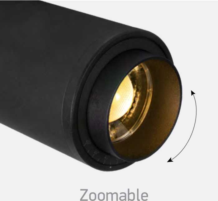 20W LED akcentinis bėgelio šviestuvas, baltas, 4000K, reguliuojamas šviesos kampas, 65650BT/W/C