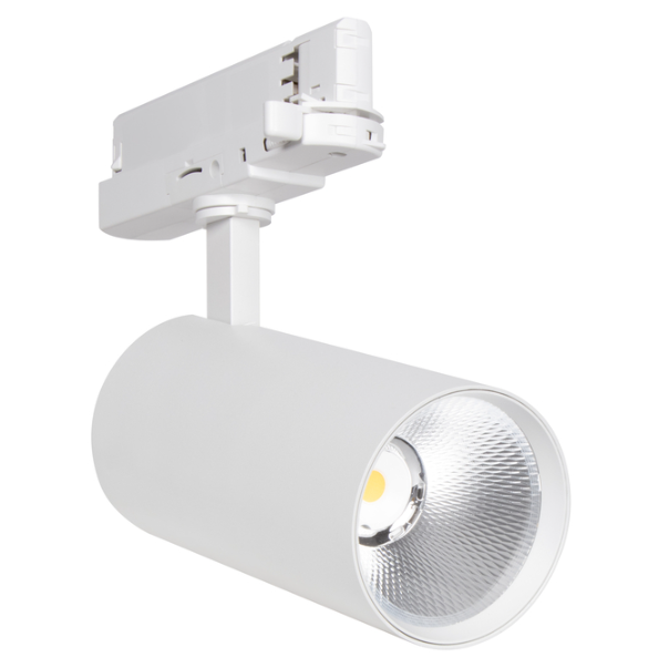 20W LED akcentinis šviestuvas į 3 fazių bėgelius TRACKLIGHT SPOT, baltas, 4000K, 24°
