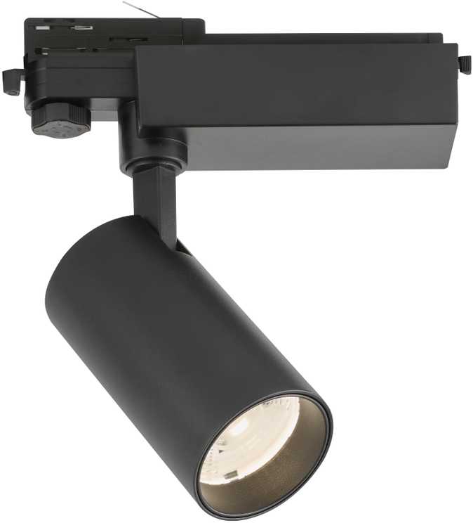 20W LED akcentinis šviestuvas į 3 fazių bėgelius HERCULES, juodas, 4000K, 3913-011B-4-S-24