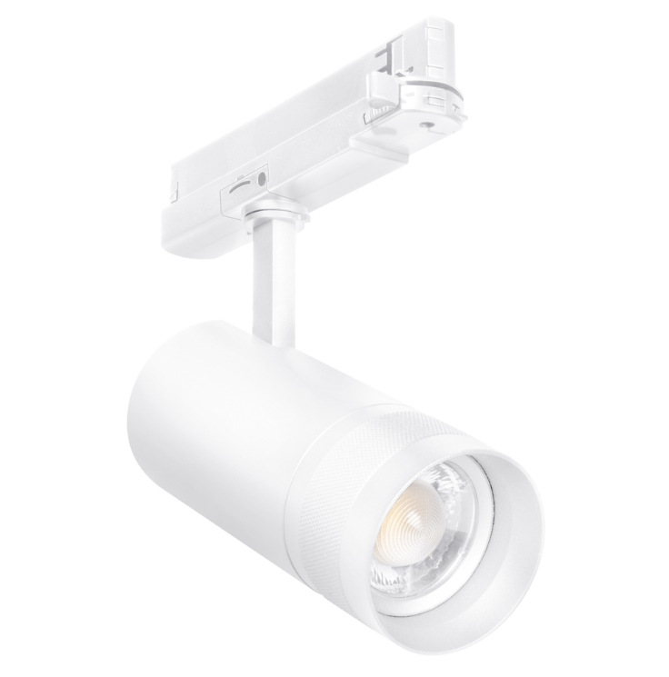 20W LED akcentinis šviestuvas į 3 fazių bėgelius TRACKLIGHT SPOT ZOOM, baltas, 3000/4000K, 21-50°, dimeriuojamas