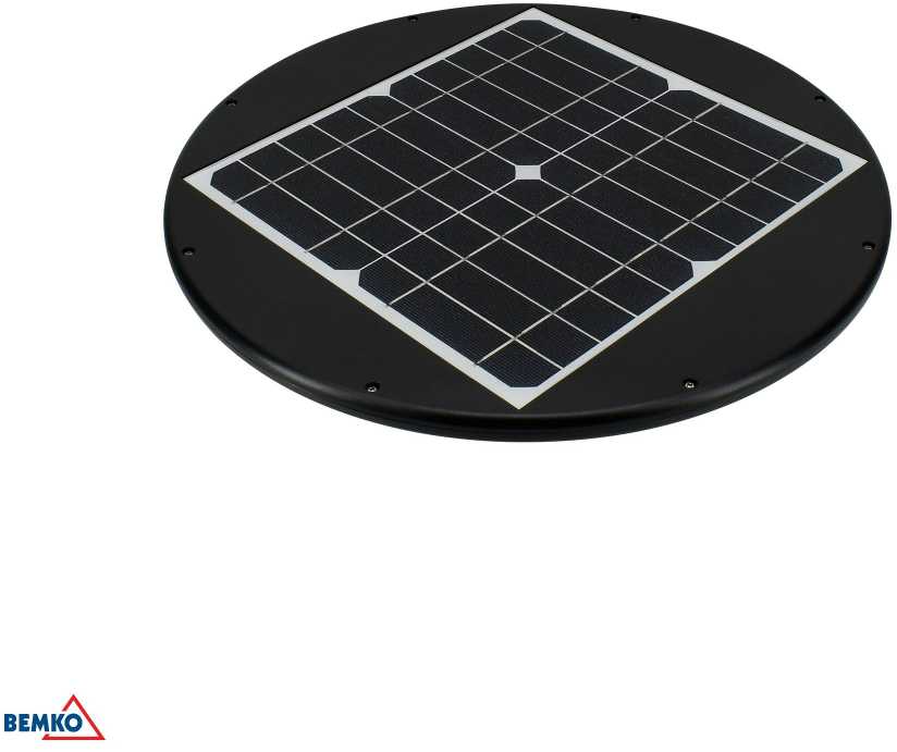 Bemko 20W LED gatvės šviestuvas su saulės baterija, juodas, 4000K, IP65