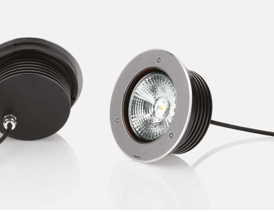 20W LED įleidžiamas į žemę šviestuvas CNC 150, pilkas, 3000K, 32°