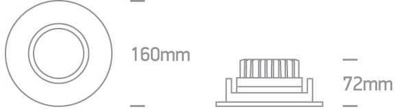 20W LED įleidžiamas pakreipiamas šviestuvas, baltas, 3000K, 11120E/W/W