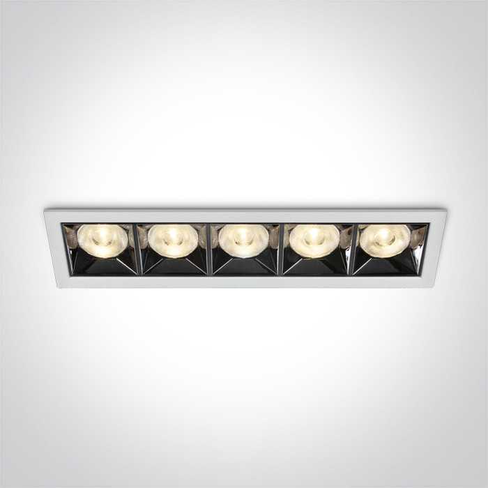 20W LED įleidžiamas šviestuvas, baltas, 3000K, 50506B/W/W