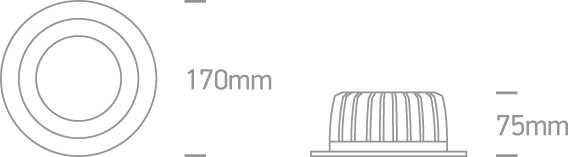 20W LED įleidžiamas šviestuvas, baltas, 4000K, 10120CA/W/C